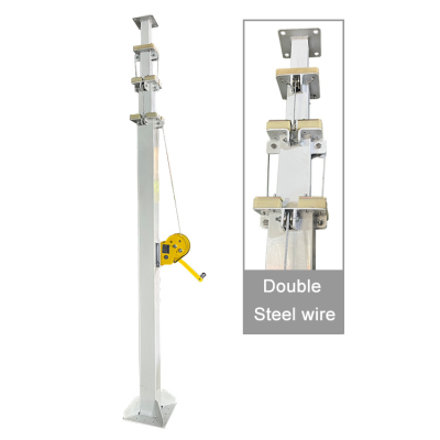 Communication Antenna Monitoring Lighting Pole 6/7/9-meter Hand Operated Lifting Rod Telescopic Mast