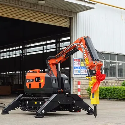 Yuchai D170 Crawler Demolition Robot 32.2hp Power 300m Remote Distance for Tunnel Rescue Hazardous Working Condition