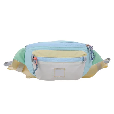 Eco-friendly Water-resistant Nylon Waist Bag, Fun Color Ripstop Fanny Pack for Outdoor Travel&Daily Use