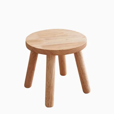 Small Retro American Solid Oak Stool, Modern square Household Shoe Stool, Used for Living Room Decoration