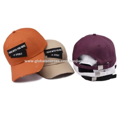 Wholesale custom blank distressed embroidery dad hat caps