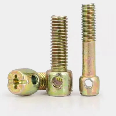 Phillips Cross Head CNC Machined Barrel Hole Furniture Bolt Zinc Plated Wood Bed Crib Chair Assembly Screw Fastener