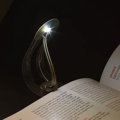 Lightweight Portable Luminaire Night Light Flexible Button Battery Operated Book Mark Light for Students Kids Reading at Night