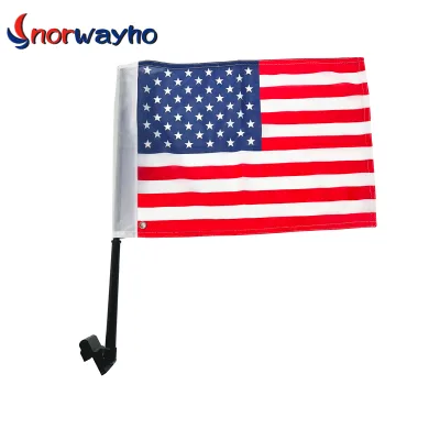 Customized Logo Off Road Car Window Flag Replacement Flag 50cm Plastic Black Car Window Flag Pole Holder