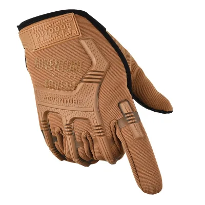 All-Finger Leather Tactical Gloves for Outdoor Sports for Hunting Bow and Wooden Slingshot Shooting Accessories