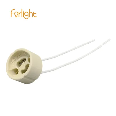 Halogen Lamp Light Fixture Cob Gu10 Ceramic Led Lamp Ceramic Base Cup Holder for Spot Light Gu10 230v Rgb 3w