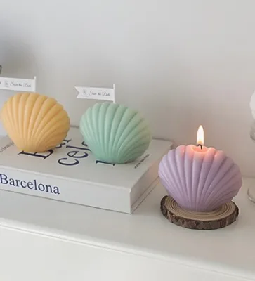 Factory Wholesale High Quality Luxury Handmade Aromatherapy Vegan Soy Wax Shell Shape Scented Matches Candle