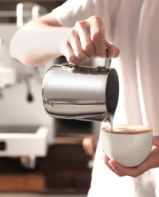 Milk Frothing Pitcher Milk Jug 350ml 600ml Steaming Pitchers Milk Coffee Cappuccino Coffee Maker