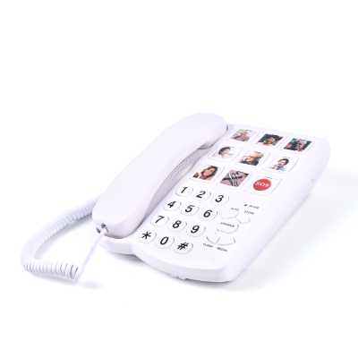 Big Button Large Number With Photos Desktop Landline Phone For Elder Child One Touch Dial Emergency Call Corded Telephones