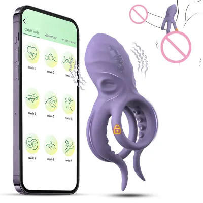 Octopus Delay Stimulation Penile Ring Stronger Vibrator Silicone Massage Lock Vibrators for Men Women Couples 9 Vibration Modes