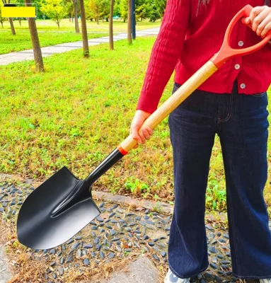 OEM/ODM Folding Garden Spade with Wood Handle 100-110 Blade Angle for Gardening & Survival Camping 1-Year Warranty