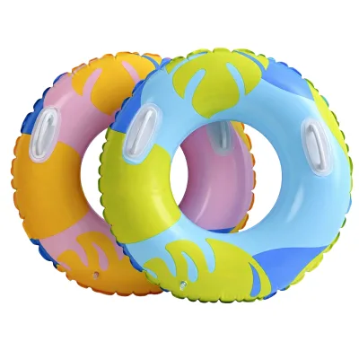 Inflatable Portable Foldable PVC Lightweight Swimming Ring Summer Party Gift Watermelon Orange Lemon Fruit Pool Toys