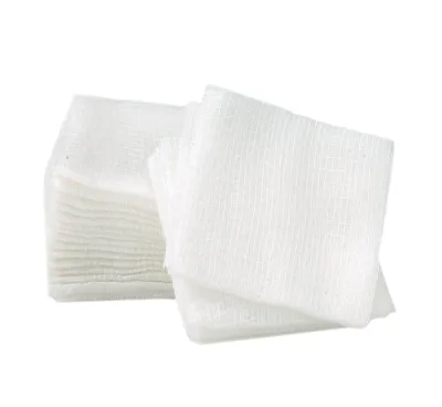Hospital Medical Suppliers Disposable Non Sterile 40s 19*15 Mesh 8 Ply 10*10cm Nonwoven Cotton Gauze Swab Without X-Ray Thread