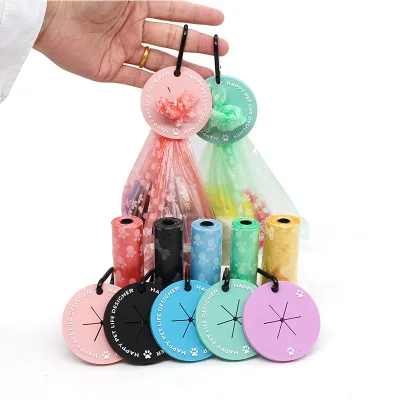 New Portable Eco-Friendly Rubber & Silicone Pet Dog & Cat Poop Bags Holder with Custom Logo
