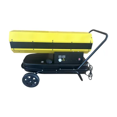 30KW 220V Yellow Stainless Steel Diesel Air Heater with a Handle & Wheels for Farm Outdoor Use