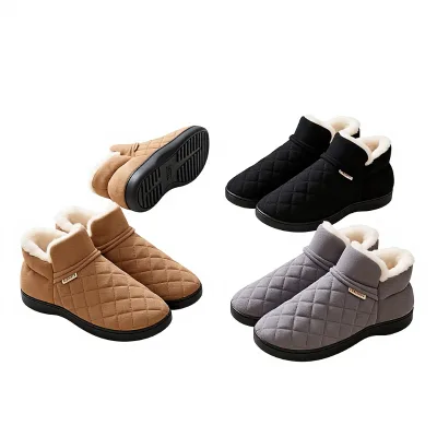Non-slip Slip-On Thick-soled Velvet-lined Spring Solid Postpartum Shoescross-border in Stock Wholesale and Factory-customized