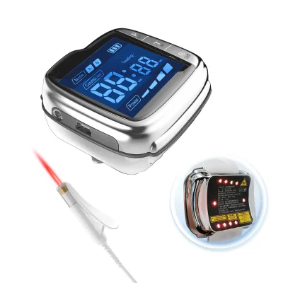 Cold Laser Therapy Watch for Elderly Diabetic Healthcare Supply Adjustable Blood Sugar Adjustment Home Use 15-60 Min Timing 1-4