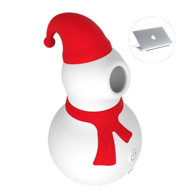 Christmas Snowman 10-freq Sucking Device Vibrating Mag Charging Multi-function Masturbator Sex Device for Women