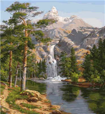 Painting by Number Landscape Painting,40*50 DIY Nature and Scenery Painting, Canvas Painting for Living Room Wall