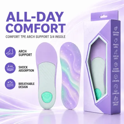 Best Plantar Fasciitis 3/4 Length Orthotics Insoles for Corrects Over Pronation Fallen Arches Fat Feet/Heel Spurs/Bunion