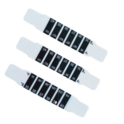 Stock Household Adhesive Lcd Disposable Plastic Forehead Baby Thermometer Strip