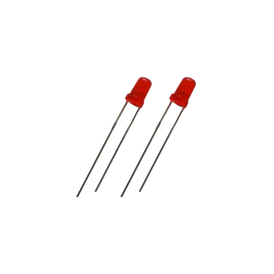 HLX LEDs 3mm Red 620-650nm 24000-26000mcd 60 Water Diffusion F3mm Round LED Diode CRI80 Dimmable for Indicator Lights