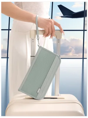 Travel Anti-Theft RFID Blocking Passport Case & Protector Multi-Function ID Holder & Card Holder Durable Document Organizer
