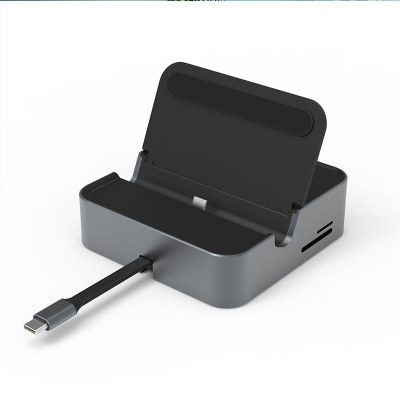 Multifunction Type-C Dock Dock Splitter to USB Screen Splitter Charging Base USB C Hub Adapter Wireless Charger