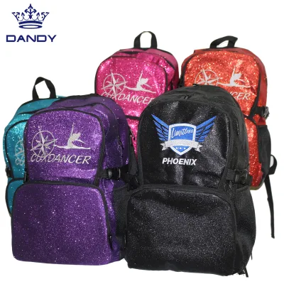 Wholesale Cheerleading Backpack Dance Bag Backpack Glitter Cheerleading Backpack