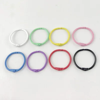 Colorful/Silver Round Metal Book Rings for Loose Leaf Binders DIY Keychain & Index Cards-Multi-Size Office/School Use