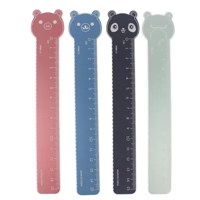 Custom Logo Fancy Cute Matte Stainless Ruler with Laser-Etched Accuracy Geometry Maths New Products office school use