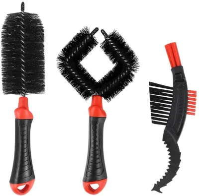 Motorcycle Bike Chain Gears Maintenance Cleaning Brush 3 Pack Bicycle Cleaning Detail Brush Kit