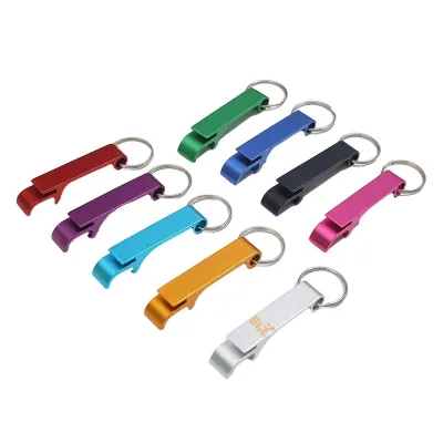 Custom Personalized logo Metal Aluminum Alloy Beer Bottle Gift Opener Keychain