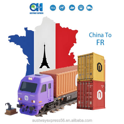 Shipping Forward Logistics Transport Delivery Door to Door Service Train Freight to France Service Livraison Fba