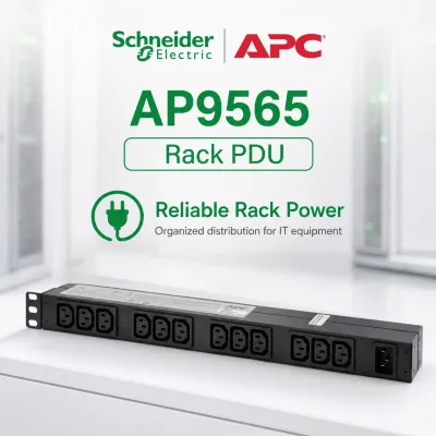 APC PDU AP9565 1PH 3.7kW 230V 16A 3.3kW 208V 12 X C13 Outlets C20 Cord 32A Breaker 16A, APC PDU AP9565, PDU APC Supplier