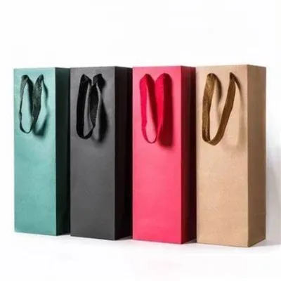 Custom Logo Paper Bag Small Gift Bags with Transparent Window Cardboard Customized Packaging
