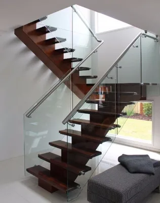 Modern Exterior Steel Wood Stair Edging Low Price Stair