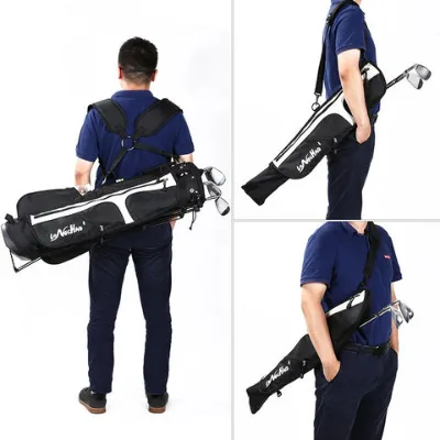Golf Stand Bag Custom Classics Leather Good Selling Lightweight Golf Ball Rack Bag Golf Travel Bags Storage Rack leather golf bag