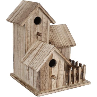 Wooden Bird House Outdoor Garden Bird Nesting Box Bird House Pet Supplies