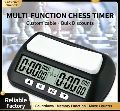 Digital Chess Clock Professional Game Timer International Chess Support Byoyomi Delay Memory Function ABS Material Customizable