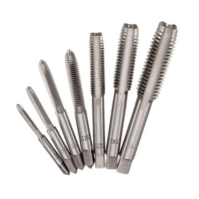 Seven-piece Hand Tap M3-M12 Square Handle Straight groove Set Tapping Tool for Internal Threading