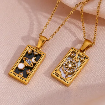 New Jewelry Making Necklace Charm Pendant Stainless Steel with Diamond Necklace for Women