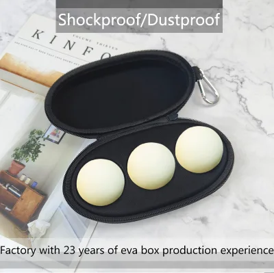 Wholesale Black Table Tennis Box Small Ping Pong Carrying Bag Hard Shell EVA Ping Pong Balls Case
