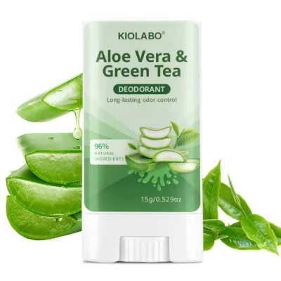 15g Aloe Vera Green Tea Scented Deodorant Cream Refreshing and Moisturizing Body Moisturizing Refreshing and Non-greasy