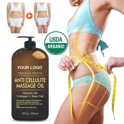 Natural Plant Extract Skin Firming and Tightening Anti-Cellulite Slimming Body Massage Oil