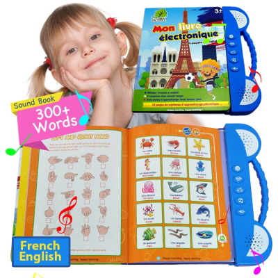Kids Laptop Educational Bilingual French/English Sound E- Book E-Book for Kids French