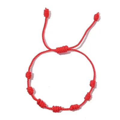 Friendship Bracelet Parent-child Interaction Lucky Red Rope Adjustable Color Can Be Customized Woven Seven Hand Rope