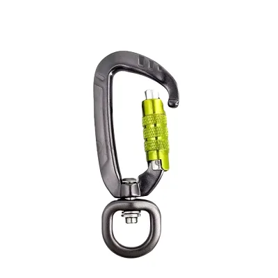 Heavy Duty 7075 Aluminum Oxidation Surface Pet Carabiner 4KN Mating Buckle with 150kg Capacity
