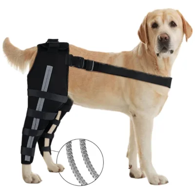 Furvorite D0005 Neoprene Reflective Eco-Friendly Durable Dog Knee Brace Support for Hind Leg ACL CCL Tear Canine Rear Hock Joint