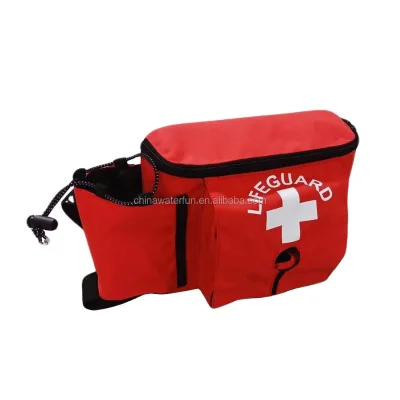 Lifeguard Fanny Pack Waist Bag Water Resistant 600D Oxford Zipper Pocket First Aid Hip Pack Emergency Belt Pack for Pool Beach